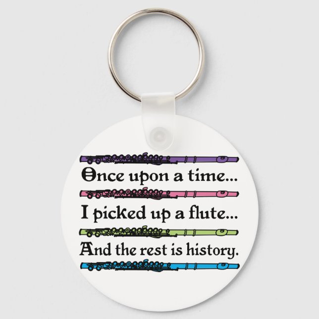 Cute Once Upon A Time Flute Key Ring (Front)