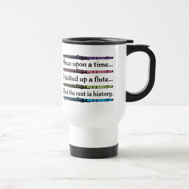 Cute Once Upon A Time Flute Travel Mug (Right)