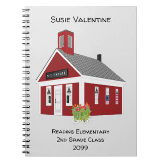 Cute One Room Schoolhouse Spiral Notebook 