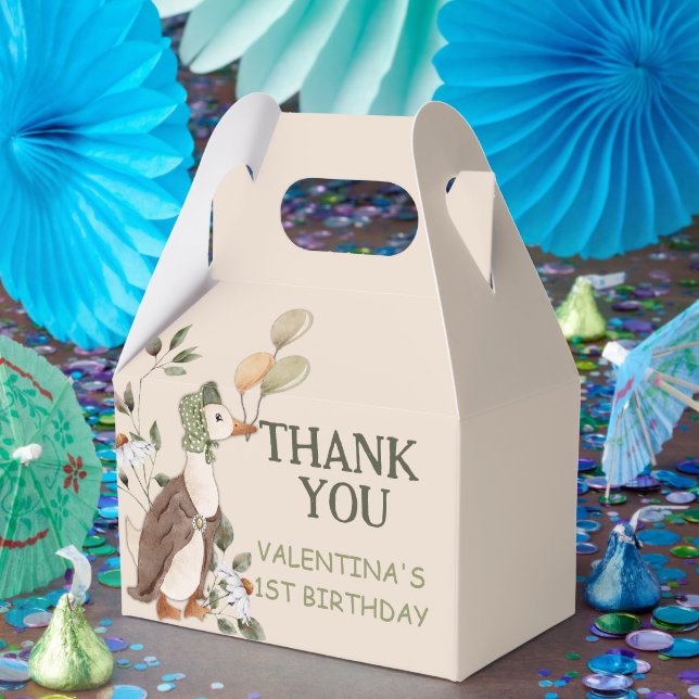 Cute One Silly Goose Nursery Rhymes Birthday Favour Box (Party)