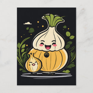 Cute Onion Adventure Postcard