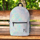 Cute Opal Iridescent Monogram Kid's Printed Backpack<br><div class="desc">Brighten your child's day with the Cute Opal Iridescent Monogram Kid's Backpack. Featuring a magical opal iridescent design, this charming backpack is customisable with your child's initials for a personal touch. Made from high-quality, durable materials, it offers spacious compartments, sturdy zippers, and convenient side pockets for extra storage. The comfortable...</div>