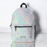 Cute Opal Iridescent Monogram Kid's Printed Backpack<br><div class="desc">Brighten your child's day with the Cute Opal Iridescent Monogram Kid's Backpack. Featuring a magical opal iridescent design, this charming backpack is customisable with your child's initials for a personal touch. Made from high-quality, durable materials, it offers spacious compartments, sturdy zippers, and convenient side pockets for extra storage. The comfortable...</div>