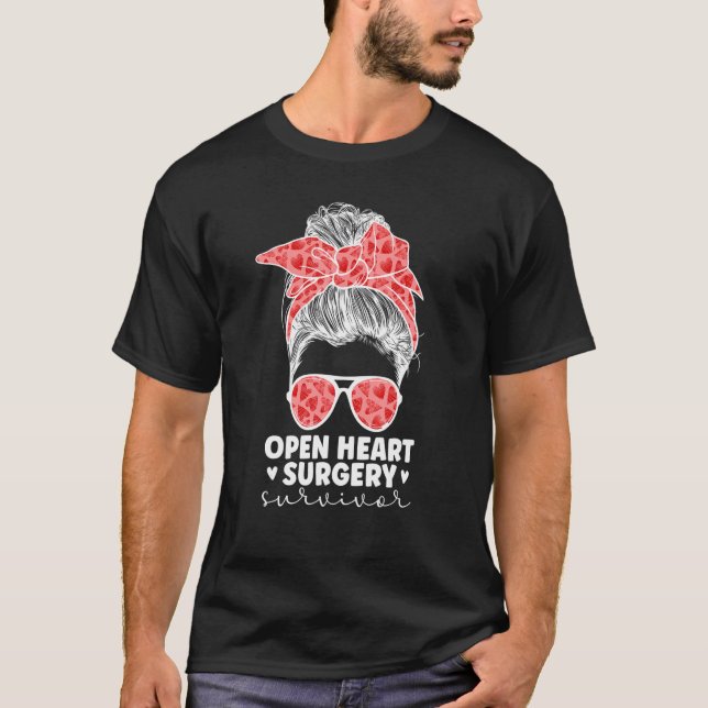 Cute Open Heart Surgery Survivor Open Heart Surger T-Shirt (Front)