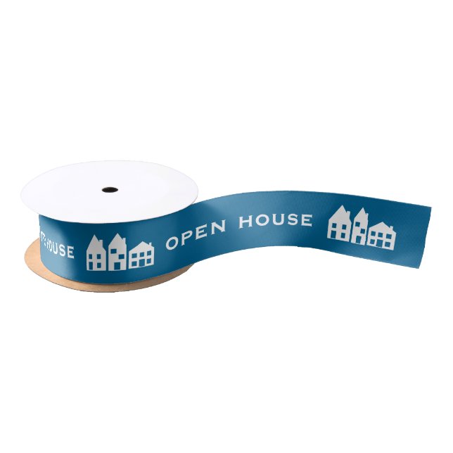 Cute open house satin ribbon (Spool)