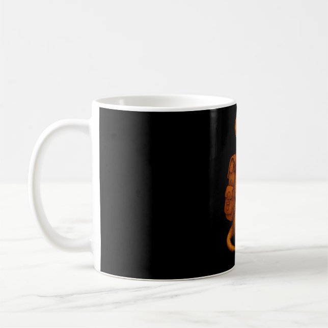 Cute opossum backpacker camping hiker forest coffee mug (Left)