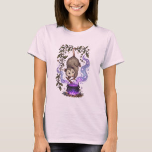 Cute Opossum Witch Cauldron Magic Potion T-Shirt