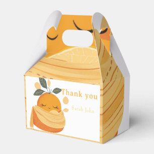 cute orange Baby shower  Favour Box