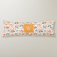 Cute Orange Blue Spring Rainbow Clouds Pattern