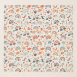 Cute Orange Blue Spring Rainbow Clouds Pattern Scarf<br><div class="desc">If you need any further customisation please feel free to message me on yellowfebstudio@gmail.com.</div>