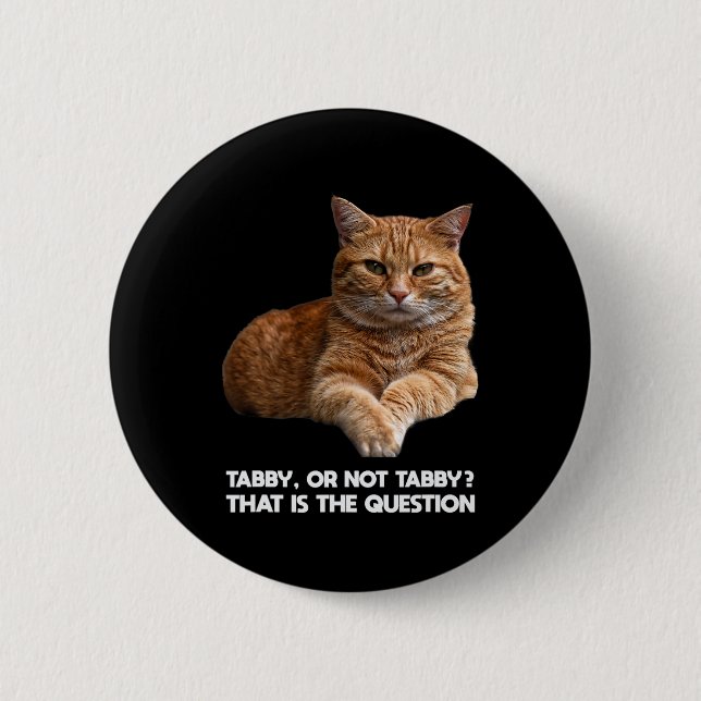 Cute Orange Cat  6 Cm Round Badge (Front)