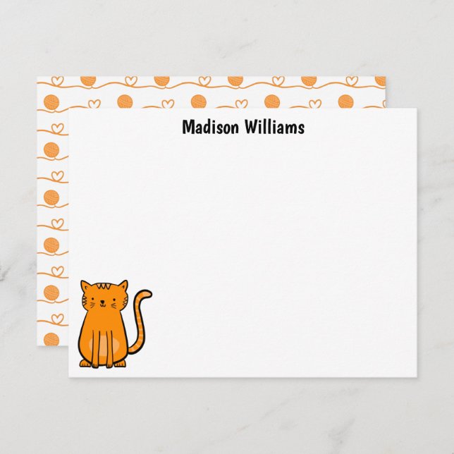 Cute Orange Cat  Card (Front/Back)