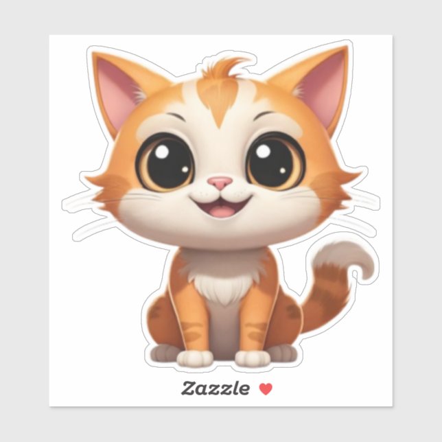 Cute Orange Cat Cartoon Style Character-89738 (Sheet)