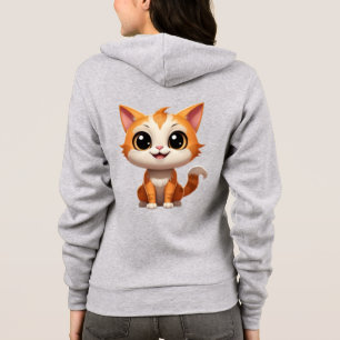 Cute Orange Cat Cartoon Style Character-89738 Hoodie