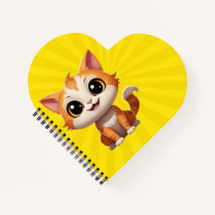 Cute Orange Cat Cartoon Style Character-89738 Notebook