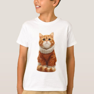 Cute Orange Cat Cosy Sweater Kids