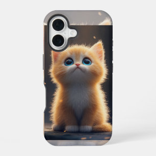 Cute Orange Cat iPhone 16 Case