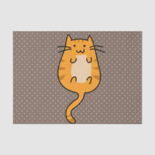 Cute Orange Cat Tissue Paper