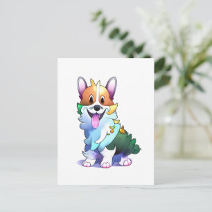 Cute Orange corgi for a positive mood Postcard