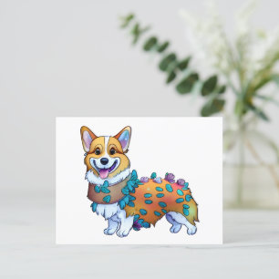 Cute Orange corgi for a positive mood Postcard