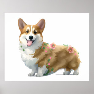 Cute Orange corgi for a positive mood Poster