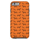 Cute orange dachshund pattern