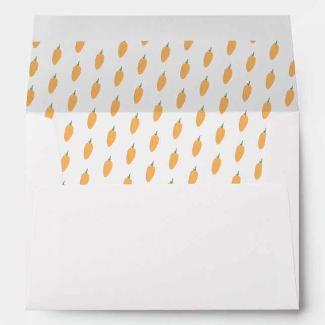 Cute Orange Easter Carrots Envelope (Back (Bottom))