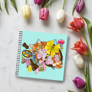 Cute Orange Easter Cat Notebook