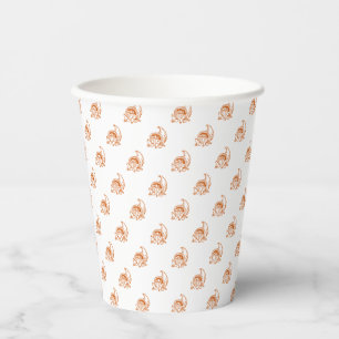 Cute orange fall harvest pattern Thanksgiving Paper Cups