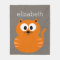 Cute Orange Fat Cat with Taupe Personalised