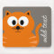 Cute Orange Fat Cat with Taupe Personalised