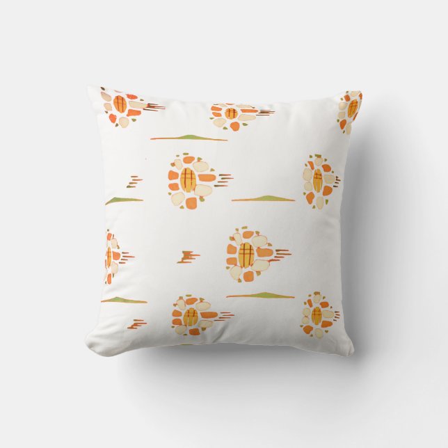 Cute Orange Flowers SF Cushion (Front)