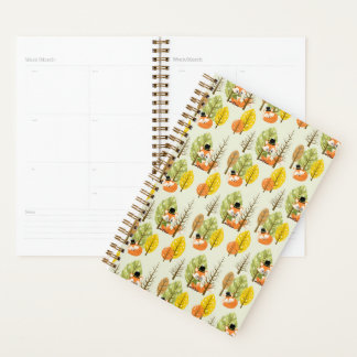 Cute Orange Fox Autumn Trees Forest Hipster Planner