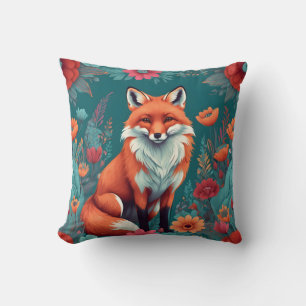 Cute orange fox cushion