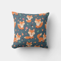 Cute Orange Fox Pattern