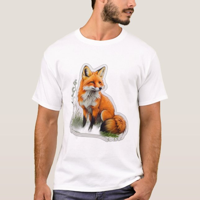 cute orange fox T-Shirt (Front)