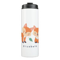 Cute Orange Foxes Graphic Illustration