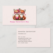 Cute Orange Foxes in Love Valentine's Day