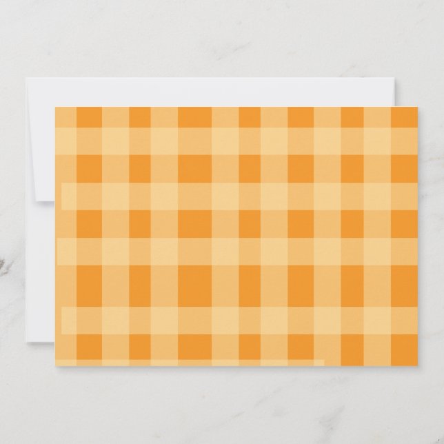 Cute Orange Fruit Kids Birthday Invitation (Back)