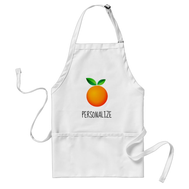 Cute orange fruit standard kitchen apron (Front)