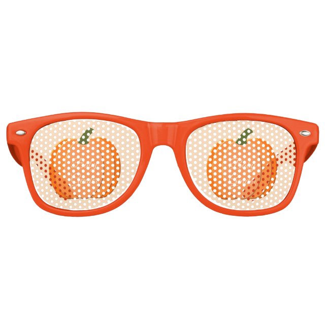 Cute Orange Gender Neutral Pumpkin Baby Shower Retro Sunglasses (Front)
