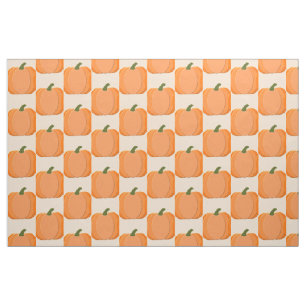 Cute Orange Gender Neutral Pumpkin Custom Fabric