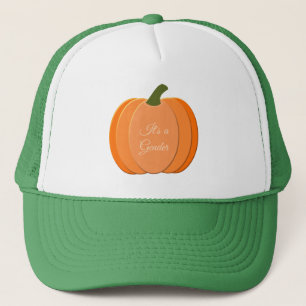 Cute Orange Gender Neutral Pumpkin Custom Trucker Hat