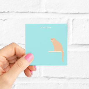 Cute Orange Ginger Cat Notes with Name