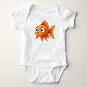 Cute Orange Goldfish Baby Bodysuit - Sweet Aquatic