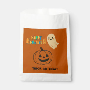 cute orange Halloween kids Ghost & Pumpkin party  Favour Bags
