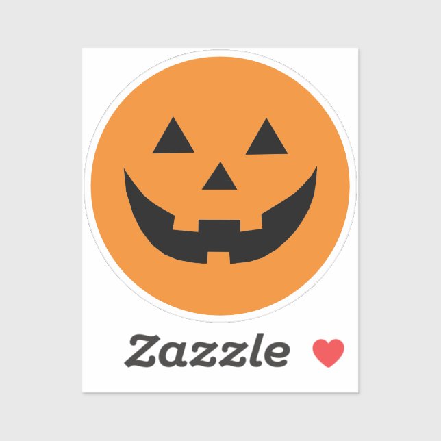 Cute orange Jack o lantern pumpkin face Halloween (Sheet)