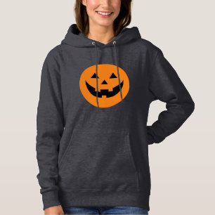 Cute orange Jack o lantern pumpkin face Halloween Hoodie
