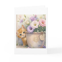 Cute Orange Kitten and Wildflowers – For You Flora