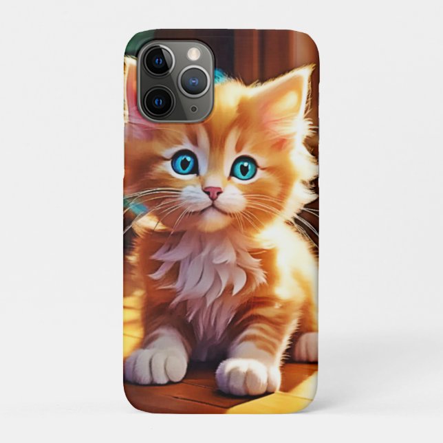 Cute Orange Kitten Art Case-Mate iPhone Case (Back)